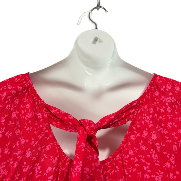 Penningtons, Plus Size Floral Red Blouse, 2X - Picture 7 of 10